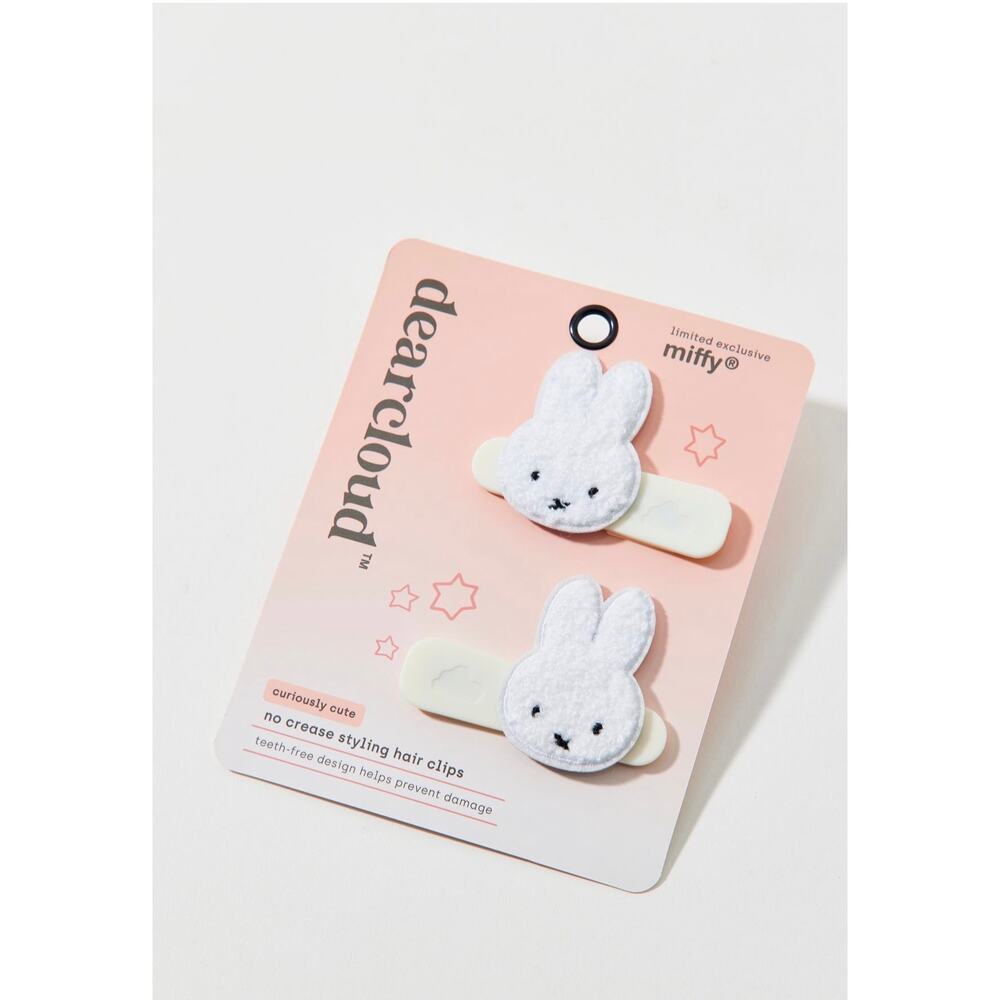 dearcloud x Miffy No Crease Styling Plush Hair Clips - Picture 7 of 7